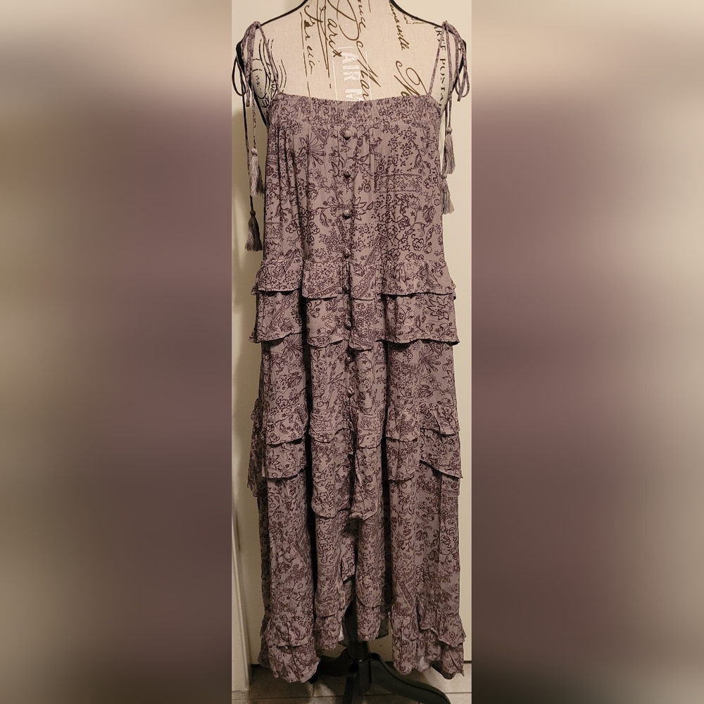 Storia Transformer Dress Skirt Tiered Ruffle Romantic Boho‎ Hippie Festival Sz M
